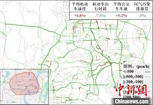 重庆主城区“16桥4隧道”错峰通行方案实施后,带来的社会效益显著。 东南大学供图 重庆主城区“16桥4隧道”错峰通行方案实施后,带来的社会效益显著。 东南大学供图